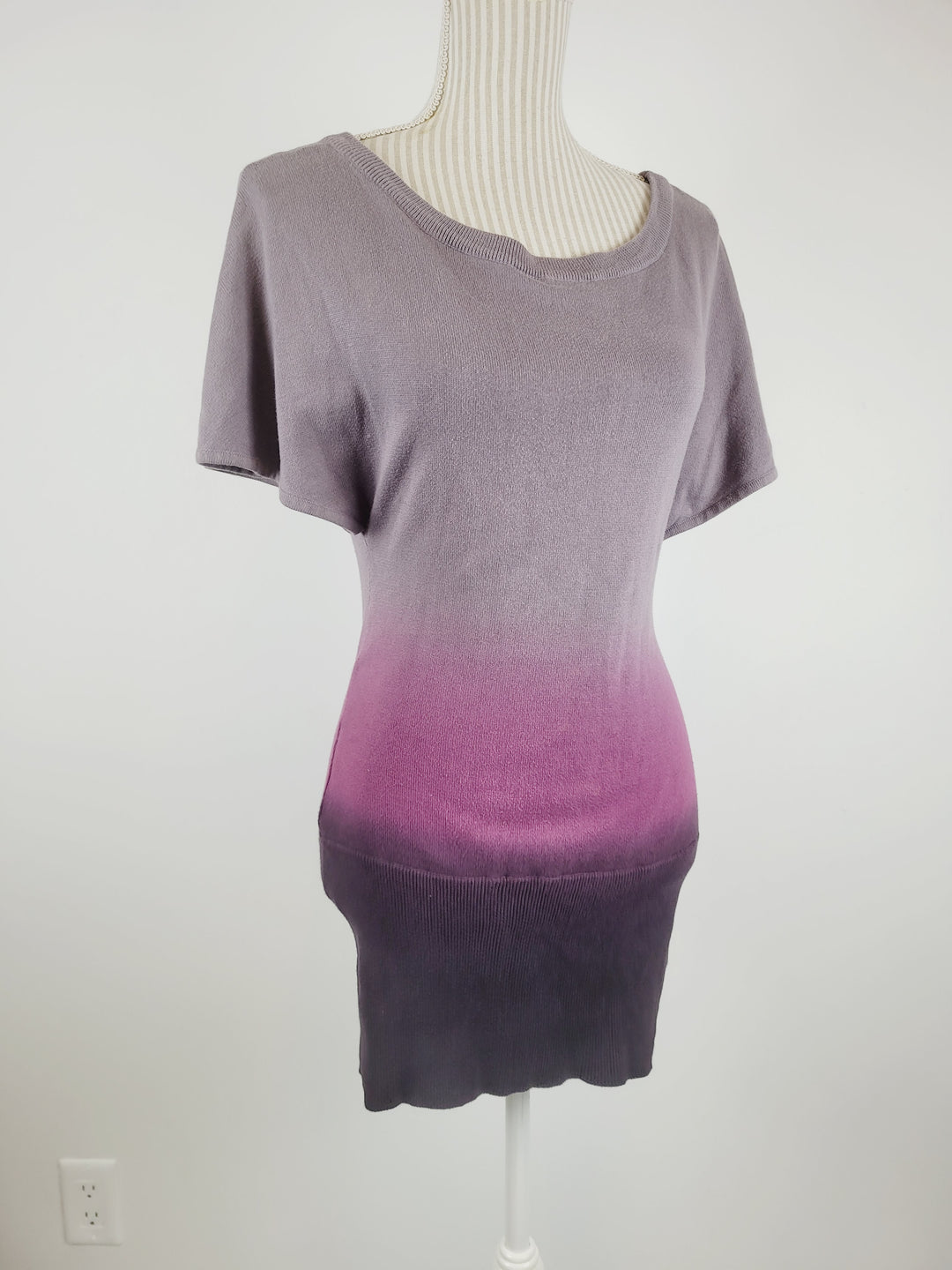 FOXY JEANS PLUM OMBRE SWEATER DRESS LADIES SMALL PRE-LOVED