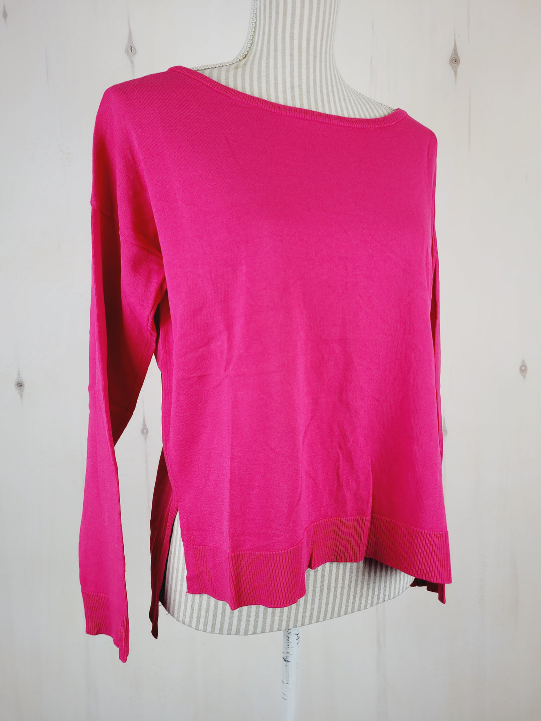 STRETCH PINK SWEATER LADIES APPROX MEDIUM PRE-LOVED