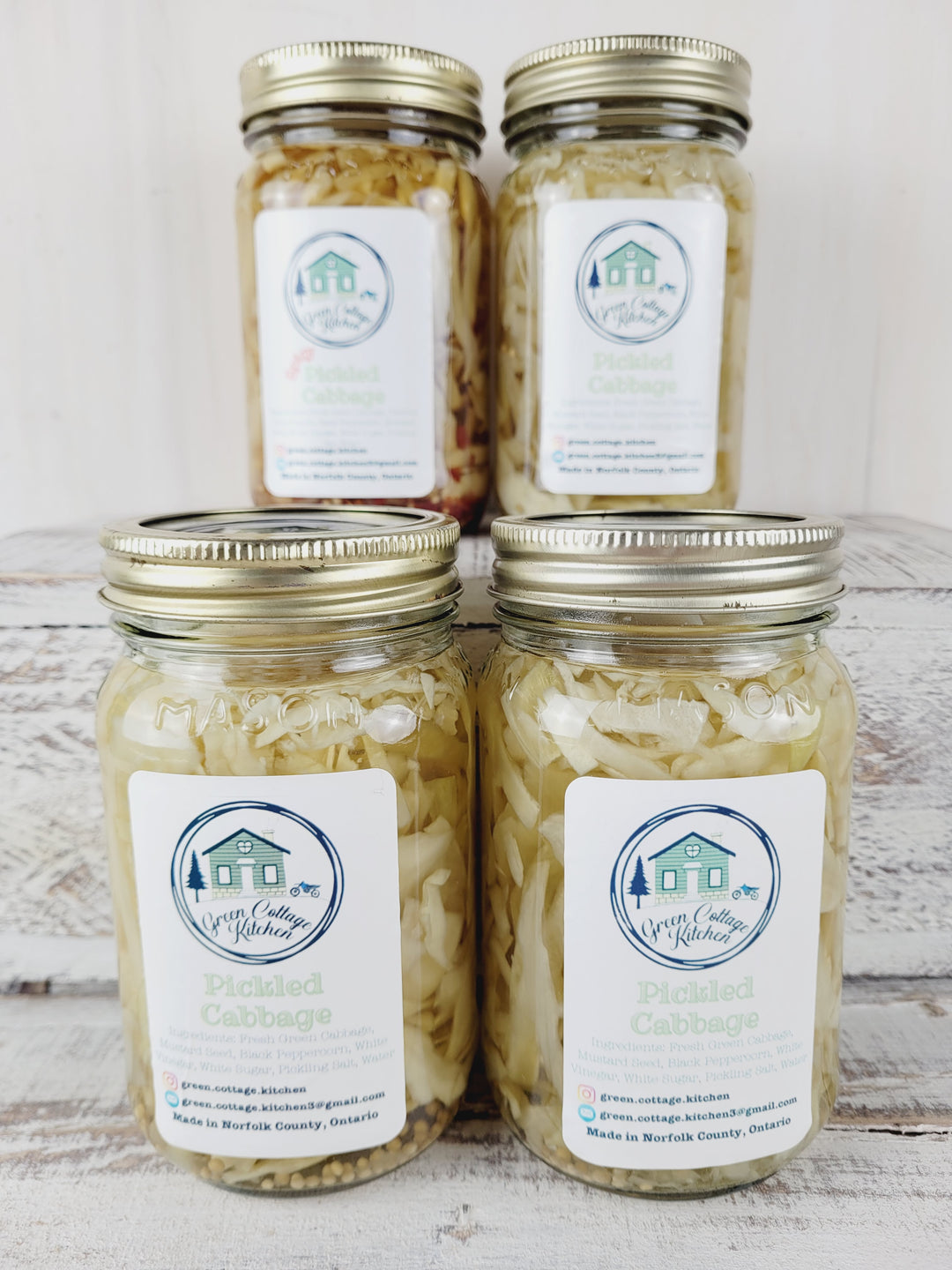 Green Cottage Kitchen, Pickled Cabbage (Regular or Spicy)