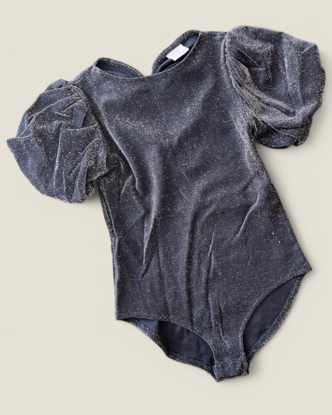 ZARA BODYSUIT BLACK GLITTER SIZE 11/12 PRE-LOVED