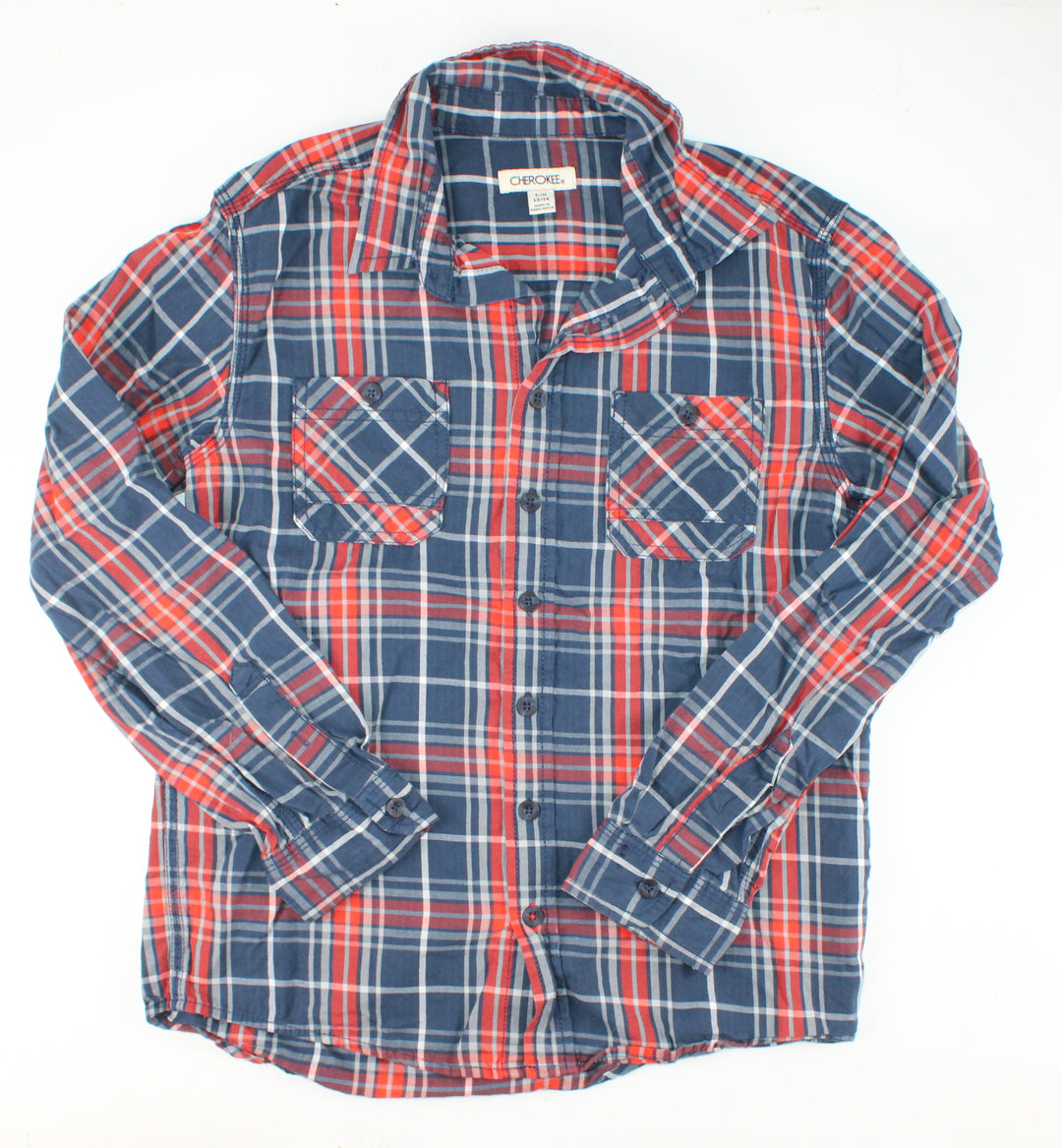 CHEROKEE PLAID TOP 12/14Y PRE-LOVED