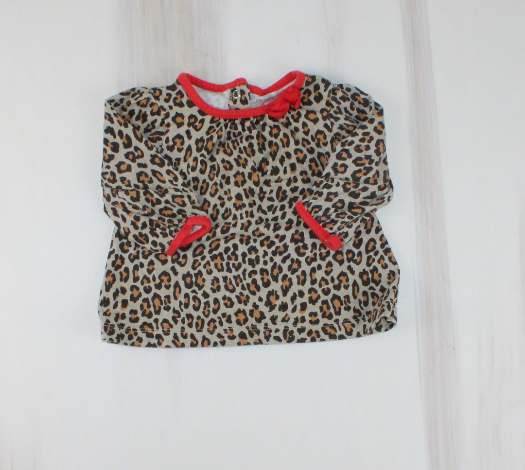 CARTERS ANIMAL PRINT TOP 6M PRE-LOVED