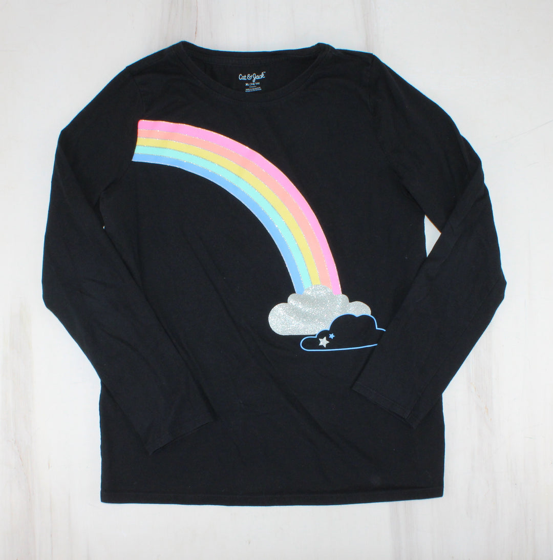 CAT & JACK RAINBOW TOP 14/16Y PRE-LOVED