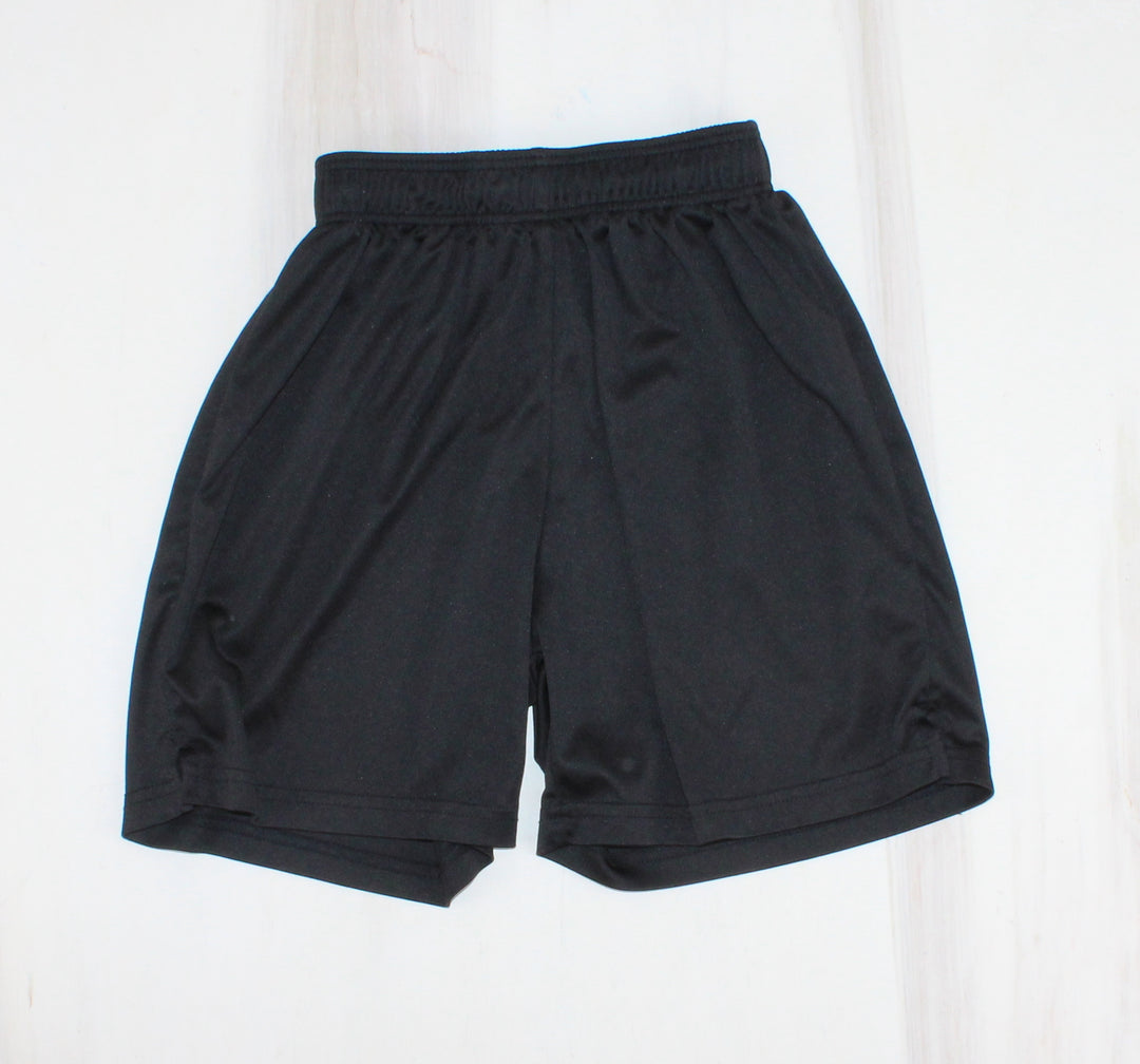 BLACK ATHLETIC SHORTS KIDS XS PRE-LOVED