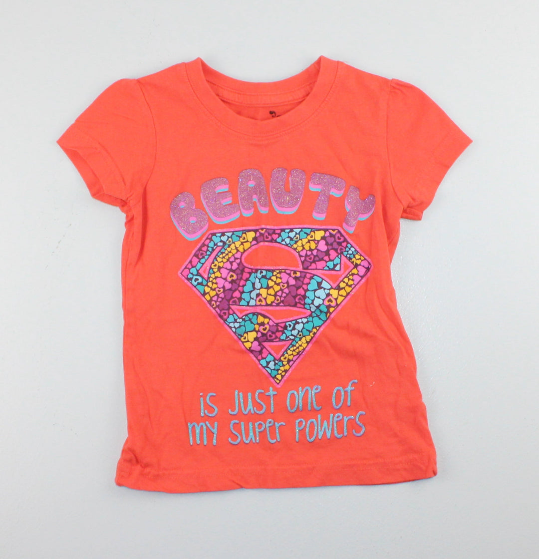 SUPER GIRL ORANGE SHIRT 2T PRE-LOVED