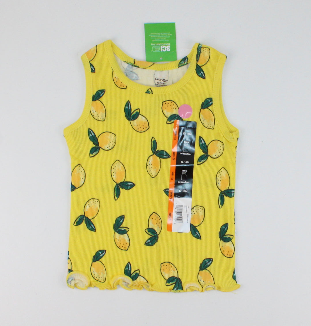 GEORGE YELLOW LEMON TANK TOP 12-18M PRE-LOVED