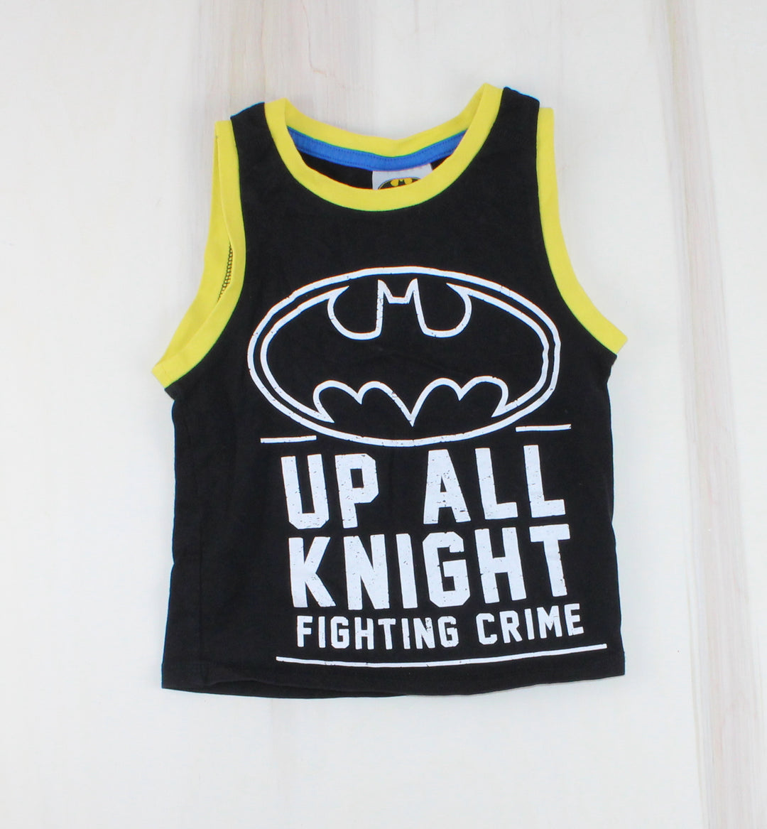 BATMAN BLACK TANK TOP 6Y PRE-LOVED