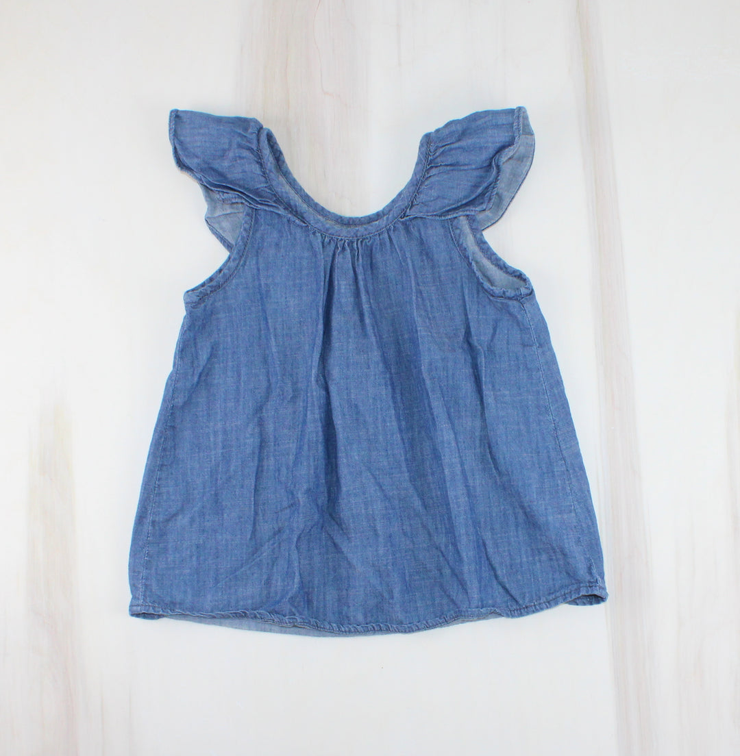 JOE FRESH DENIM TOP 6/7Y PRE-LOVED
