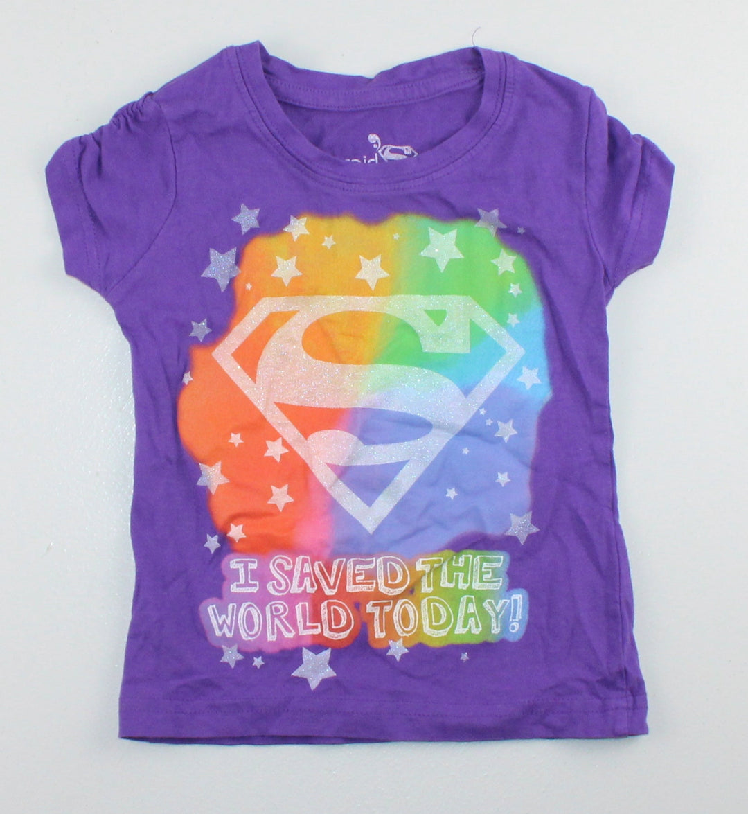 PURPLE SUPER GIRL SHIRT 2Y PRE-LOVED