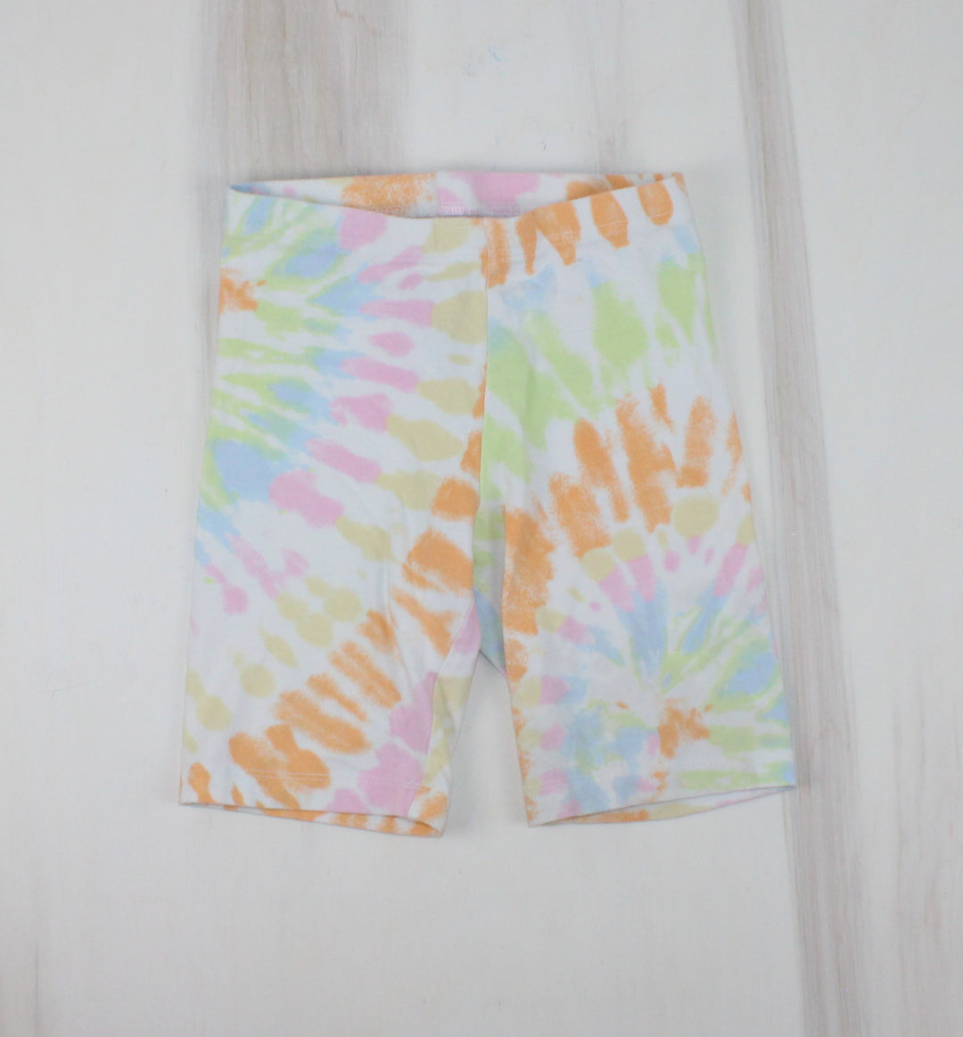 OLD NAVY PASTEL TIE DYE BIKE SHORTS 10/12Y PRE-LOVED