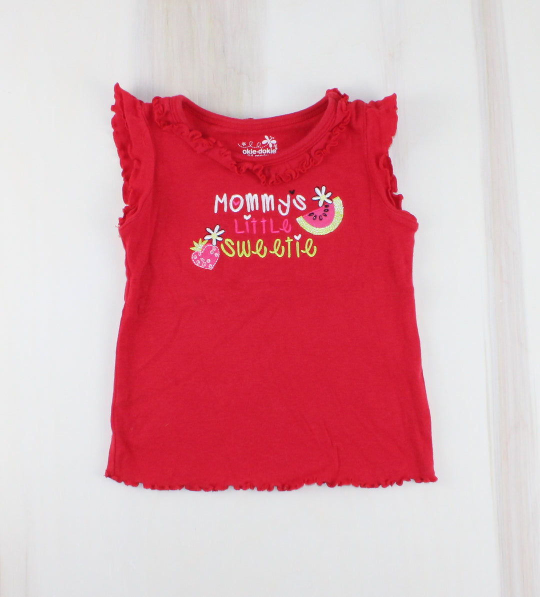 OKIE DOKIE RED WATERMELON TOP 24M PRE-LOVED