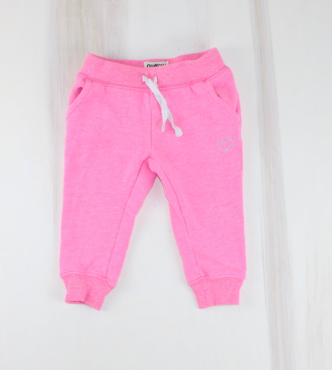 OSH KOSH PINK TRACK PANTS 12M PRE-LOVED