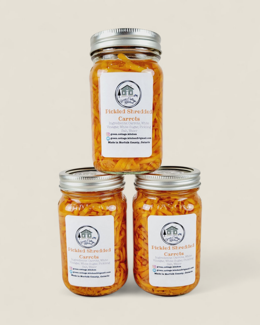Green Cottage Kitchen, Pickled Shredded Carrots
