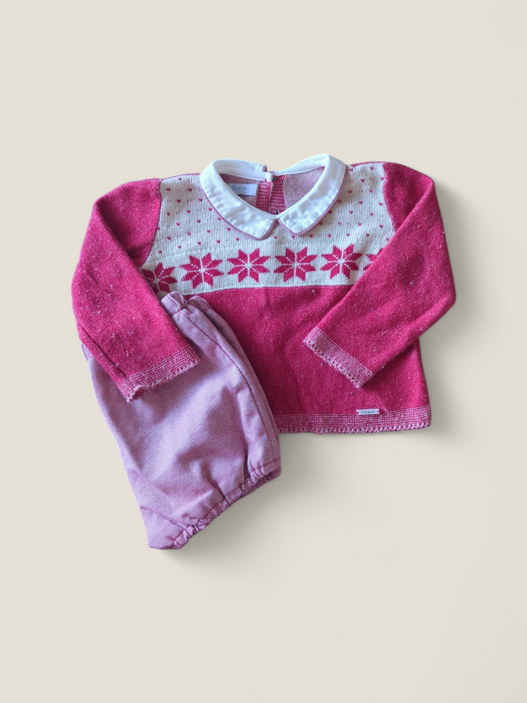 FOQUE RED KNIT OUTFIT 24M PRE-LOVED