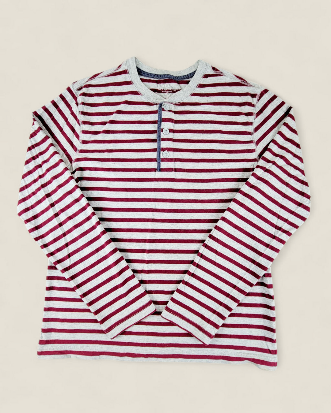 GAP MAROON STRIPED SHIRT MENS MEDIUM PRE-LOVED