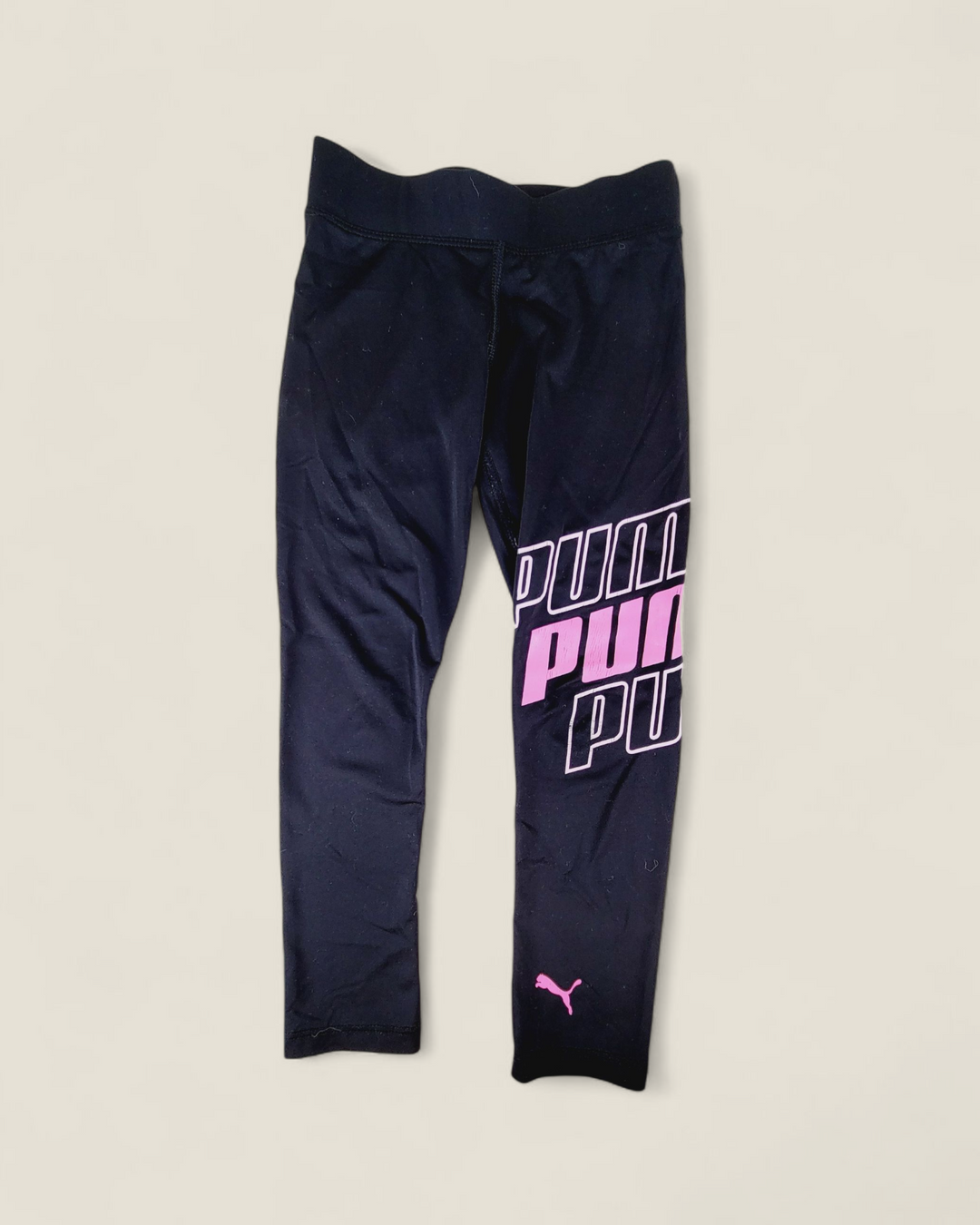 PUMA BLACK ACTIVE LEGGINGS GIRLS 6Y PRE-LOVED