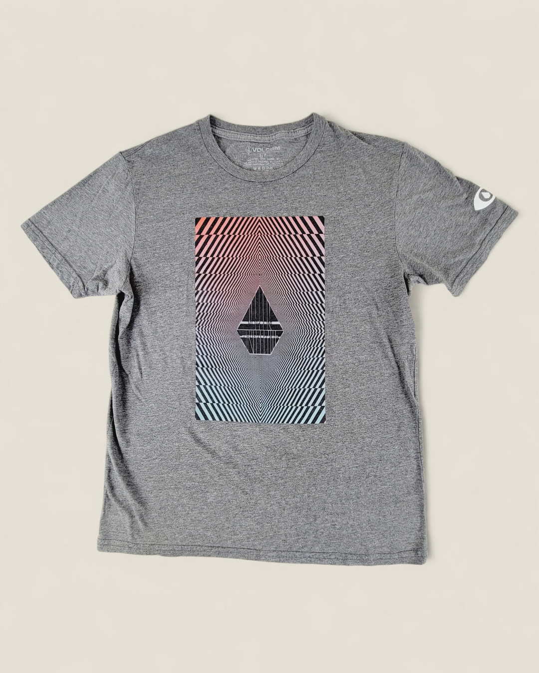 VOLCOM GREY GRAPHIC TEE TEEN SMALL PRE-LOVED