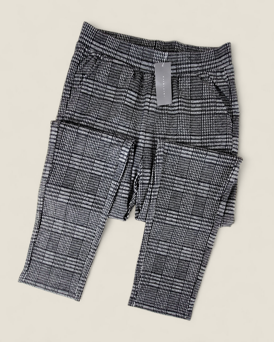 SUZY SHIER BLACK & GREY PANTS LADIES SMALL PRE-LOVED (WITH TAGS)