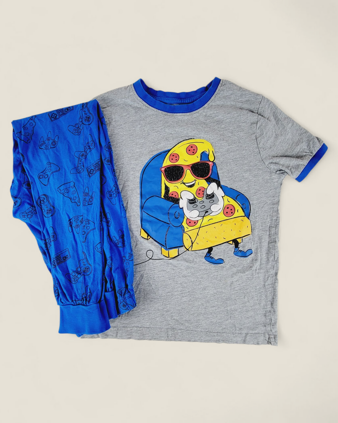 GEORGE PIZZA GAMER PYJAMA SET BOYS 10-12Y PRE-LOVED