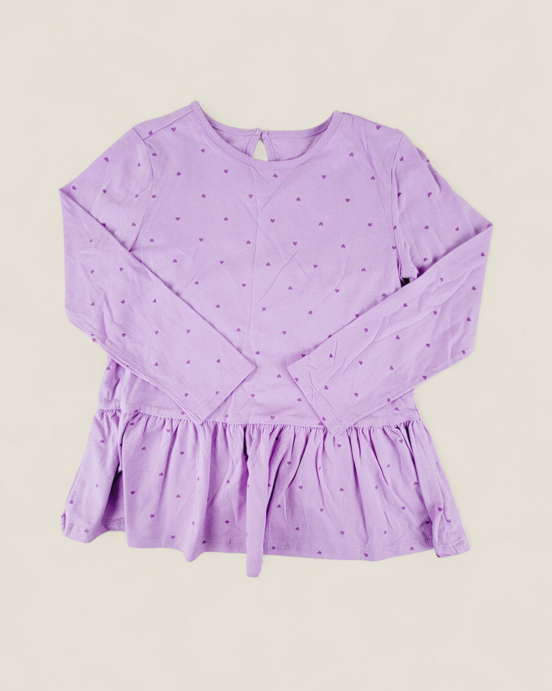GEORGE PURPLE HEART TOP GIRLS 5Y PRE-LOVED