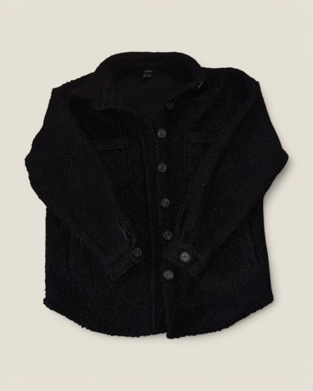 FOREVER 21 BLACK WOOL JACKET LADIES SMALL PRE-LOVED