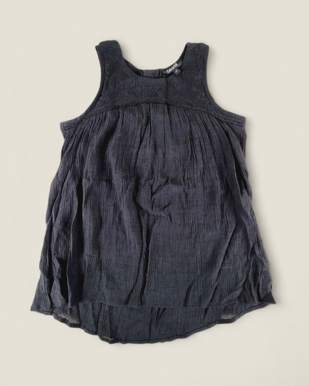 GEORGE BLACK SLEEVELESS TOP 8Y PRE-LOVED