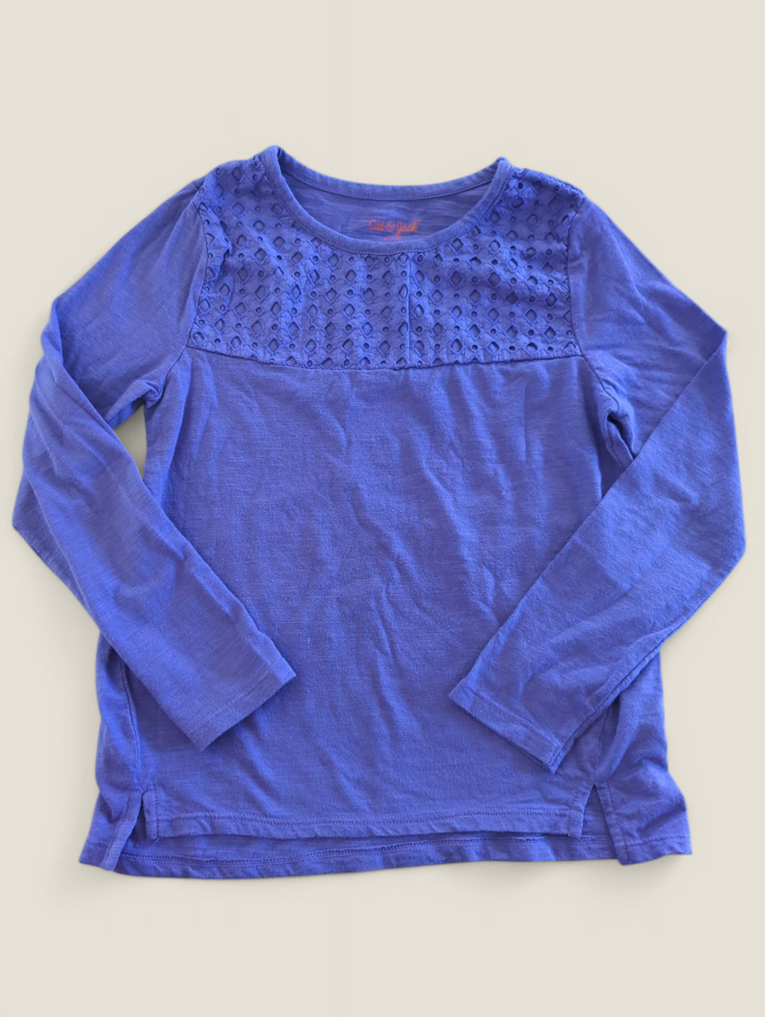 CAT & JACK PURPLE TOP 7/8Y PRE-LOVED
