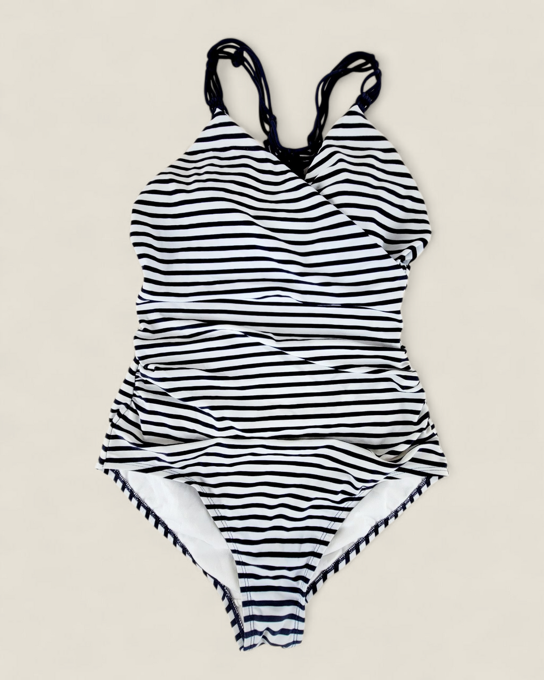 KONA SOL NAVY STRIPED SWIMSUIT LADIES MEDIUM PRE-LOVED