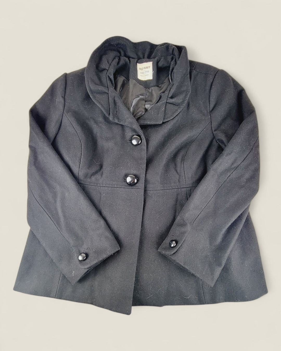 OLD NAVY BLACK COAT LADIES 2XL PRE-LOVED