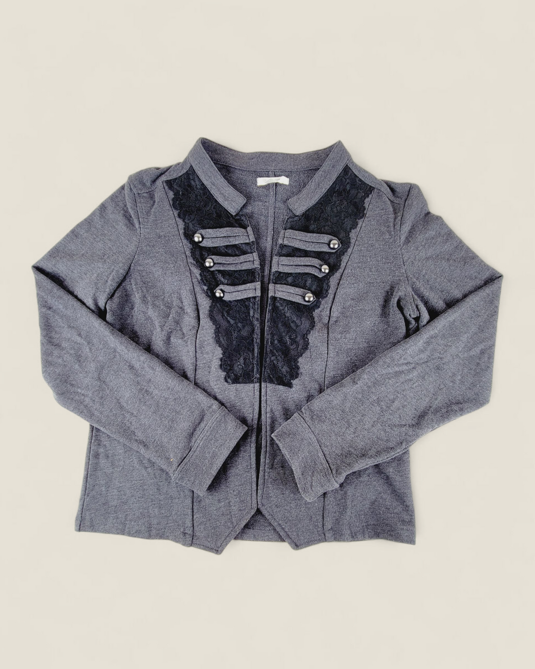 MAURICES GREY SWEATER WITH LACE DETAILS LADIES MEDUIM PRE-LOVED