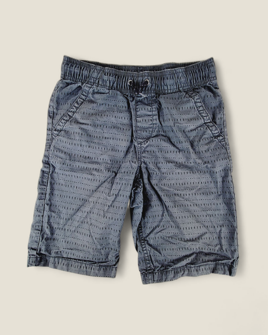 GEORGE CHARCOAL PATTERNED SHORTS BOYS 10-12Y PRE-LOVED