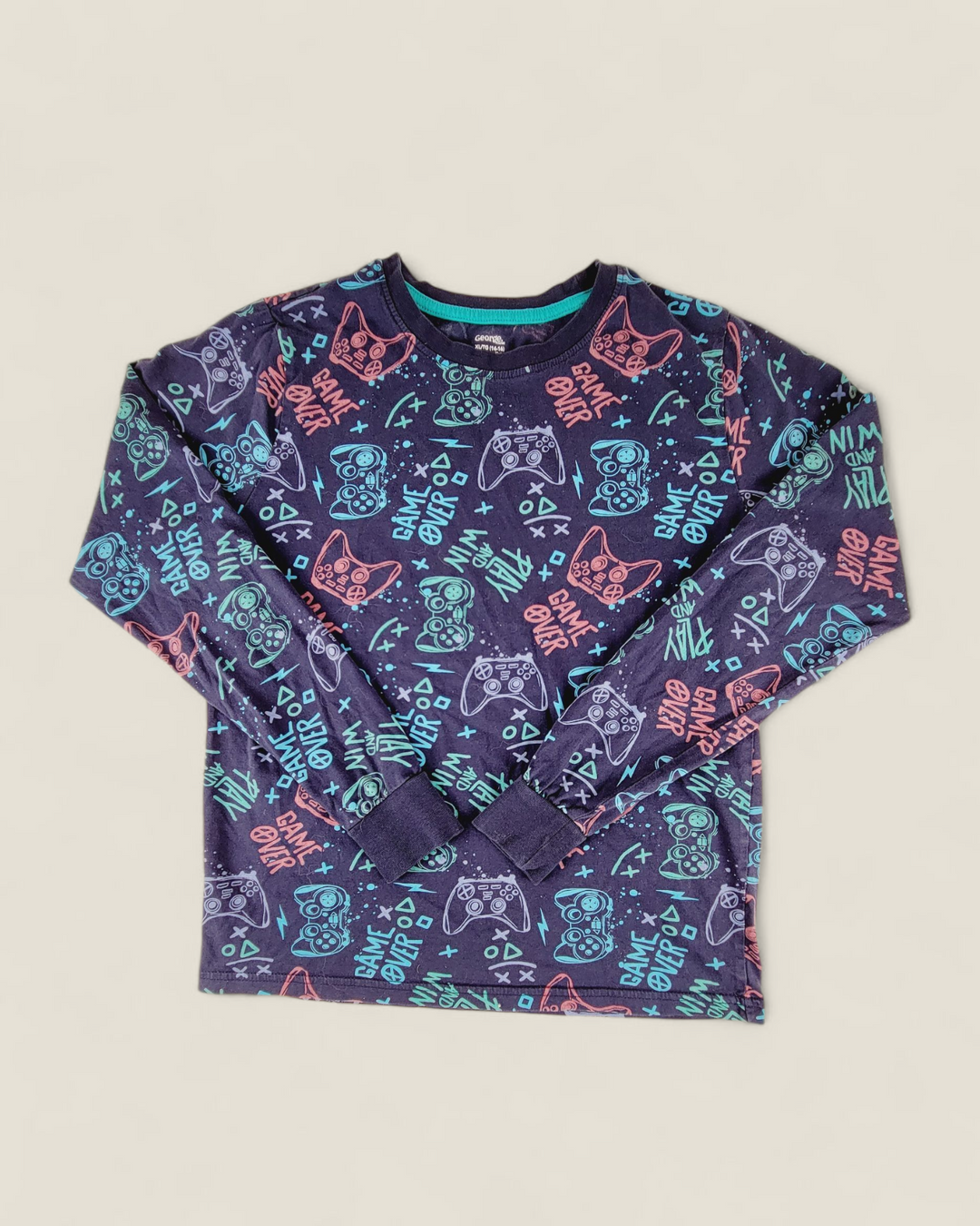 GEORGE LONG SLEEVE GAMER TOP BOYS 14-16Y PRE-LOVED