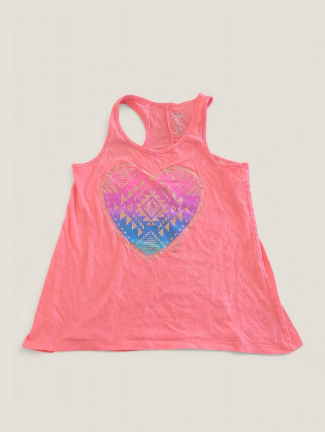 JUSTICE ORANGE TANK 16Y PRE-LOVED