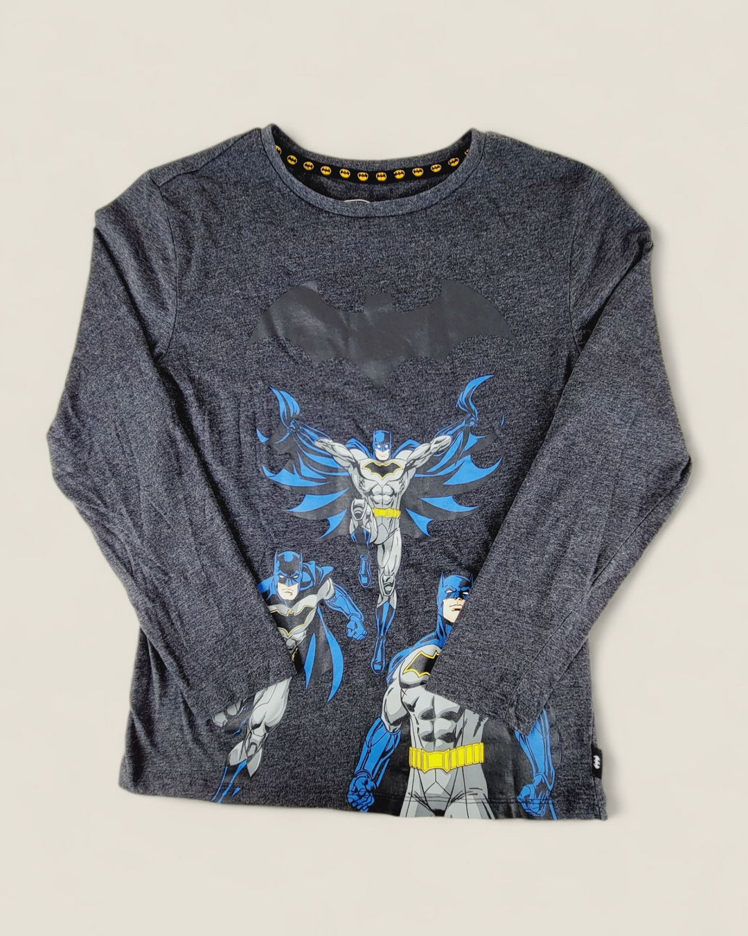 BATMAN CHARCOAL LONG SLEEVE TOP BOYS 10-12Y PRE-LOVED