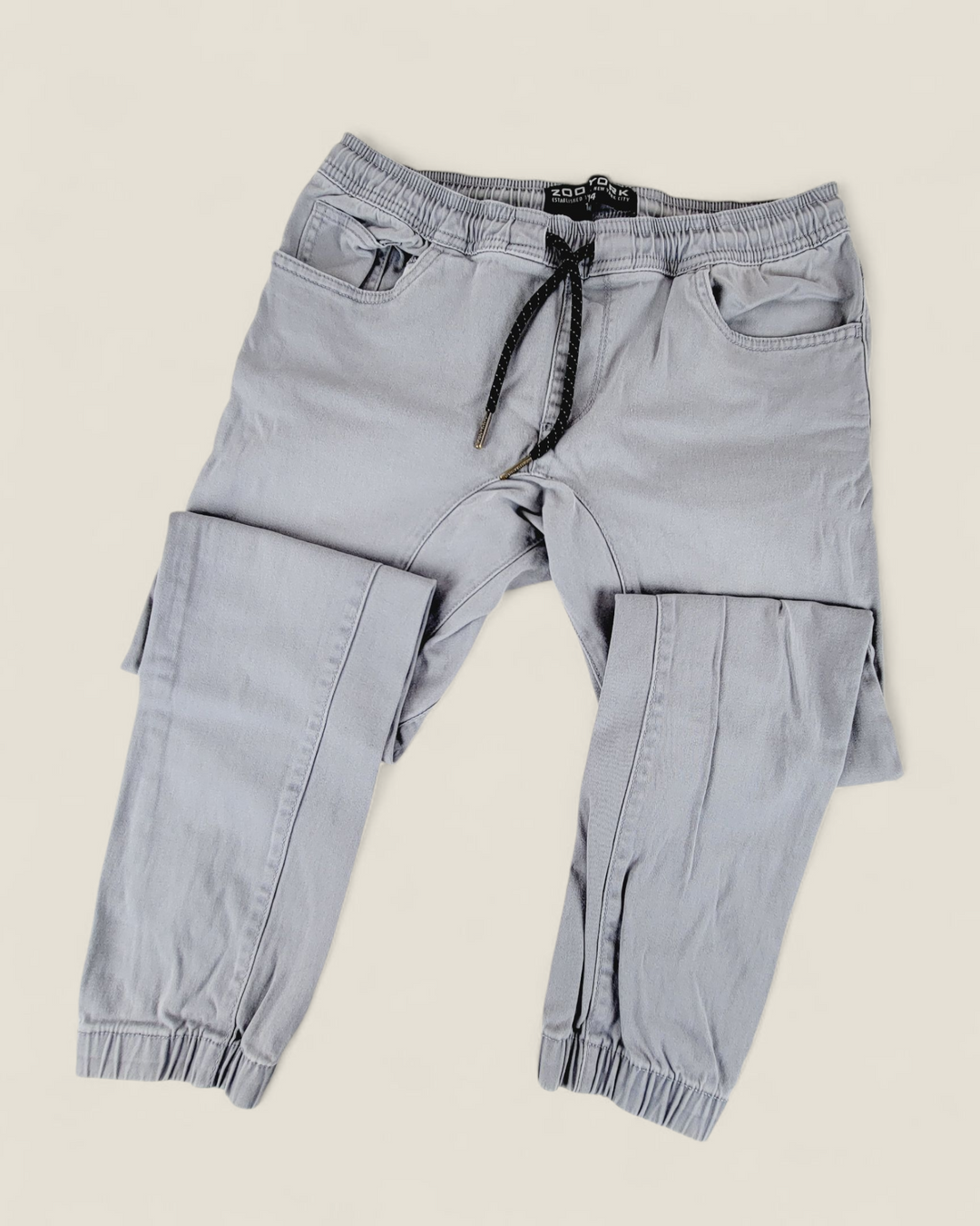 ZOO YORK LIGHT GREY PANTS BOYS 13/14Y PRE-LOVED