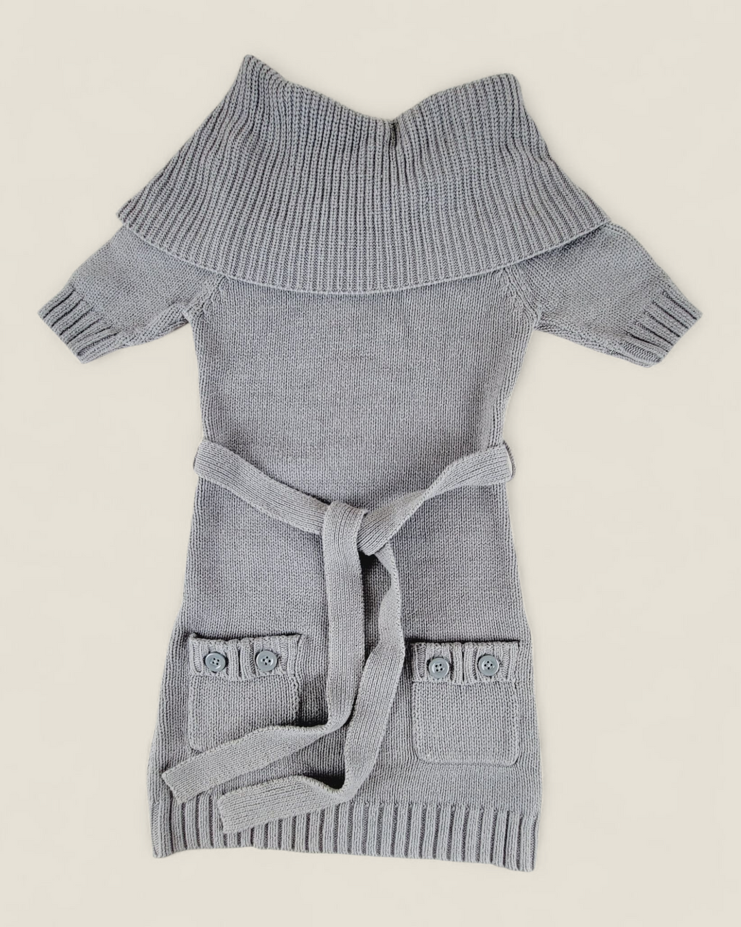 LONG GREY SWEATER GIRLS APPROX 10-12Y PRE-LOVED
