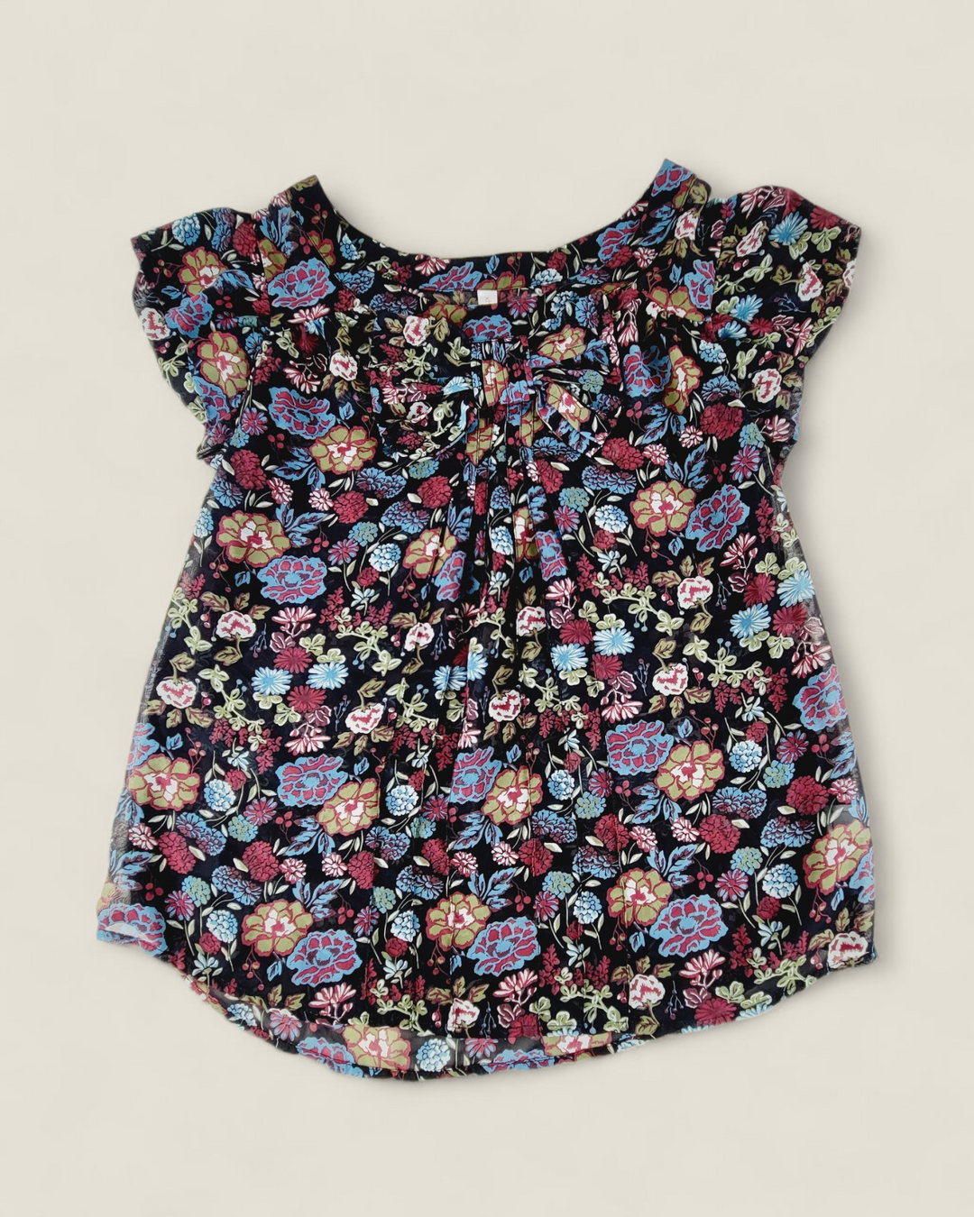 XHILARATION SHEER FLORAL TOP LADIES MEDIUM PRE-LOVED