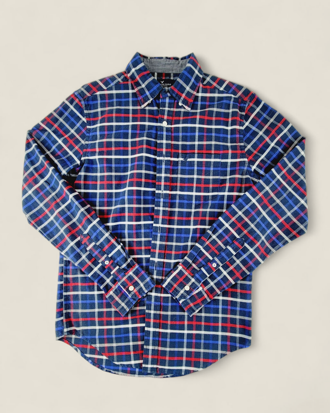 AMERICAN EAGLE CLASSIC FIT PLAID SHIRT MENS XS PRE-LOVED