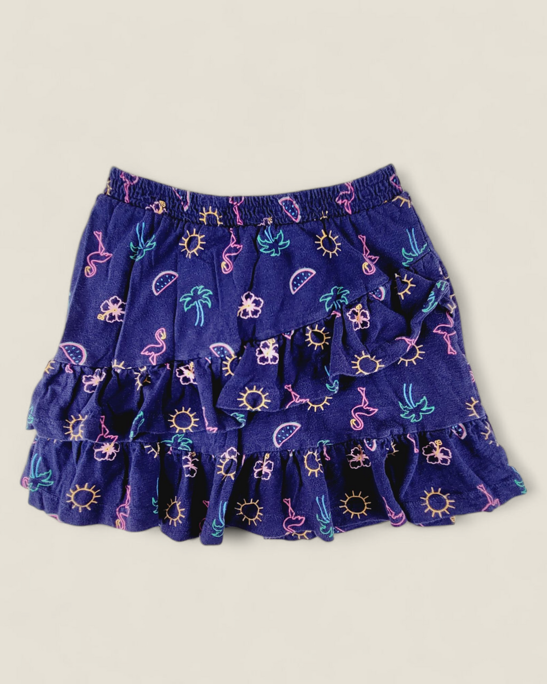GEORGE NAVY SUMMER SKIRT GIRLS 7-8Y PRE-LOVED