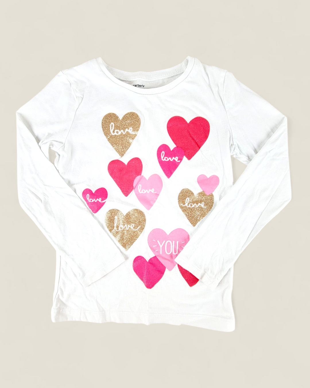 CARTERS LOVE LONG SLEEVE TOP GIRLS 6Y PRE-LOVED