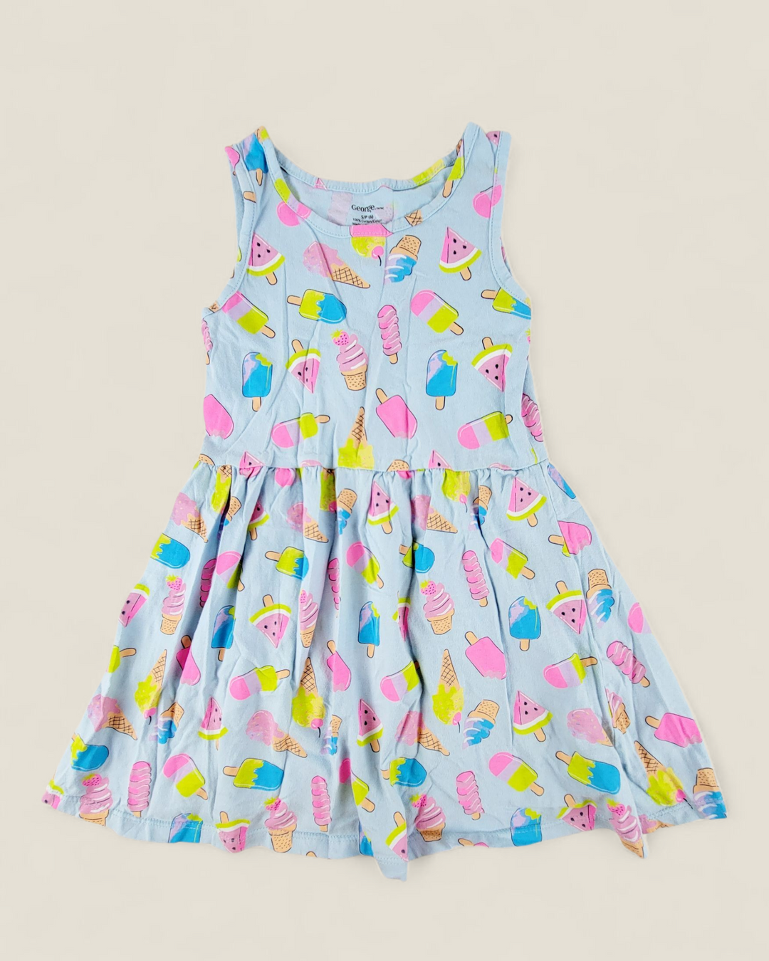 GEORGE SUMMER TREATS DRESS GIRLS 6Y PRE-LOVED