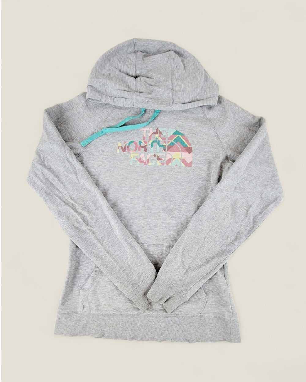 THE NORTH FACE GREY HOODIE LADIES SMALL PRE-LOVED