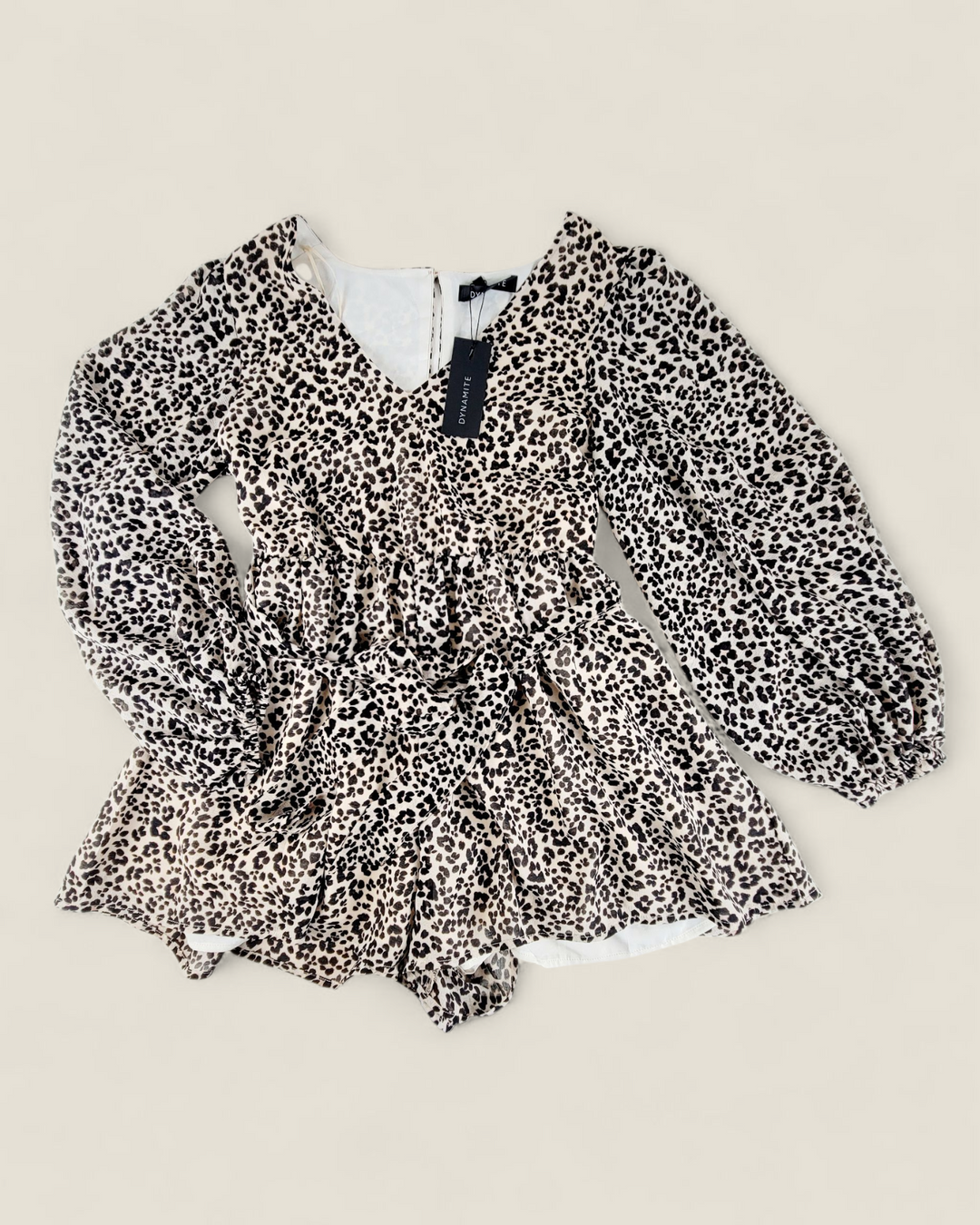 DYNMITE ANIMAL PRINT ROMPER LADIES SMALL PRE-LOVED