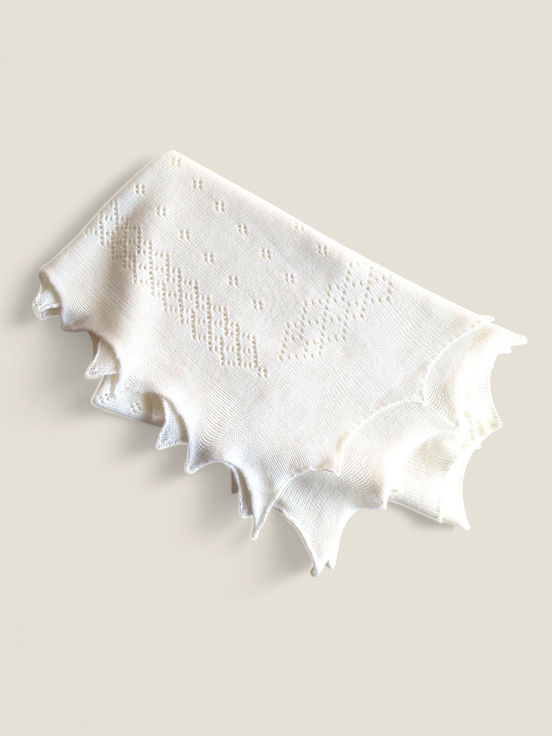 WHITE INFANT BLANKET PRE-LOVED