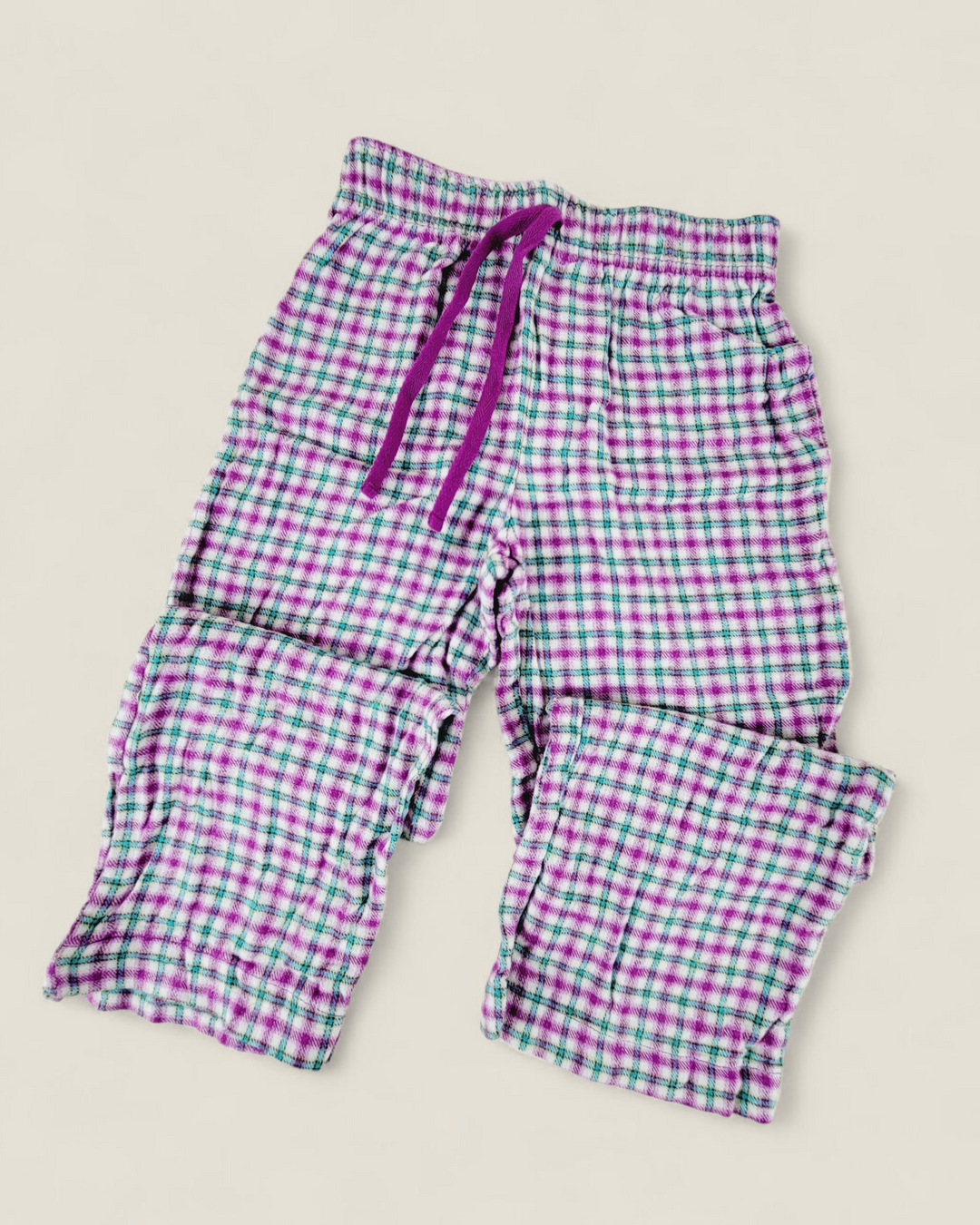 TOTAL GIRL PURPLE PYJAMA PANTS GIRLS 5Y PRE-LOVED