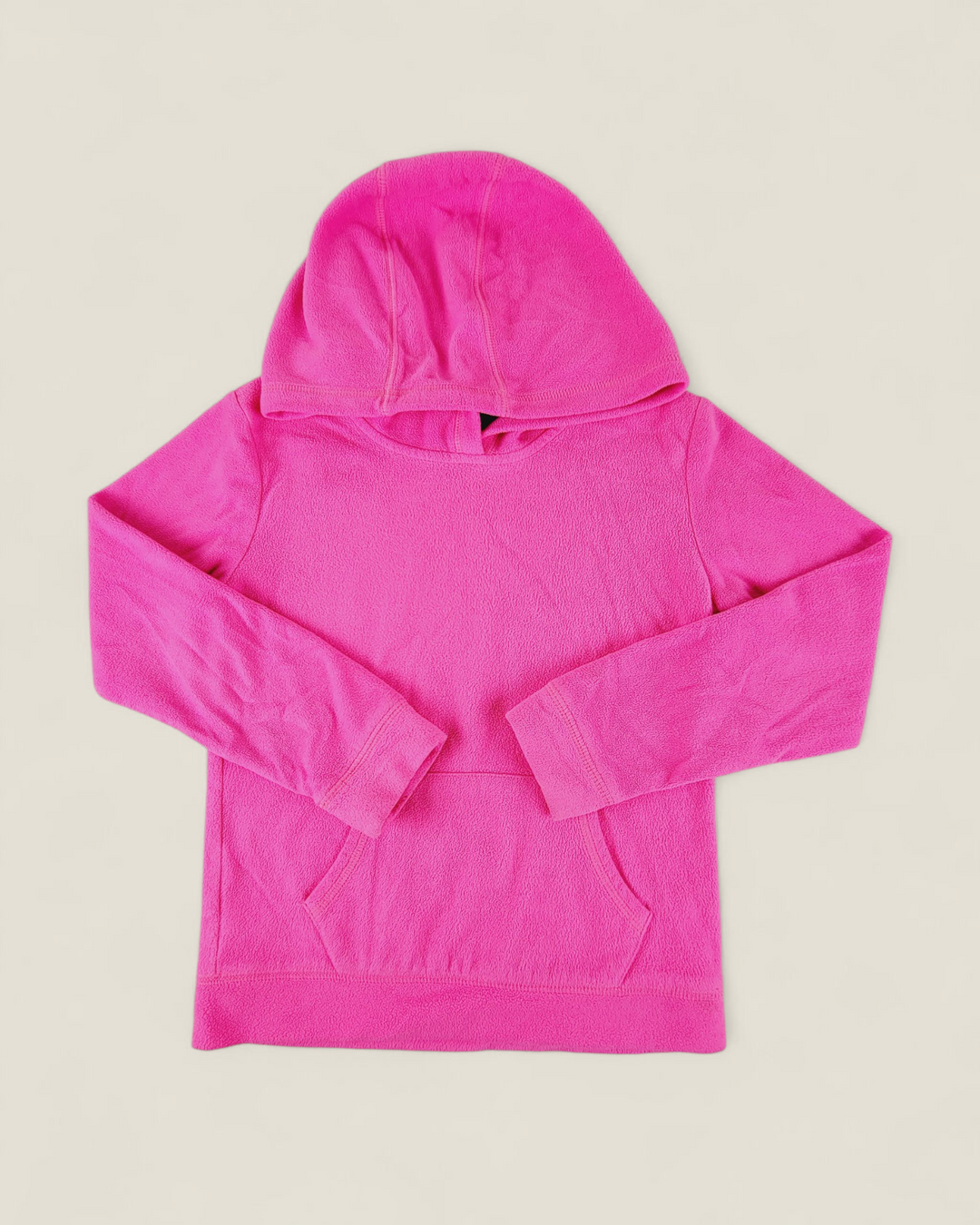 GEORGE NEON PINK FLEECE HOODIE GIRLS 6Y PRE-LOVED