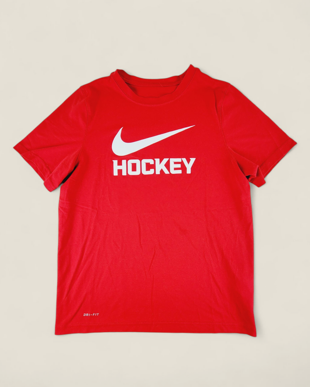 NIKE RED HOCKEY TEE YOUTH LARGE PRE-LOVED