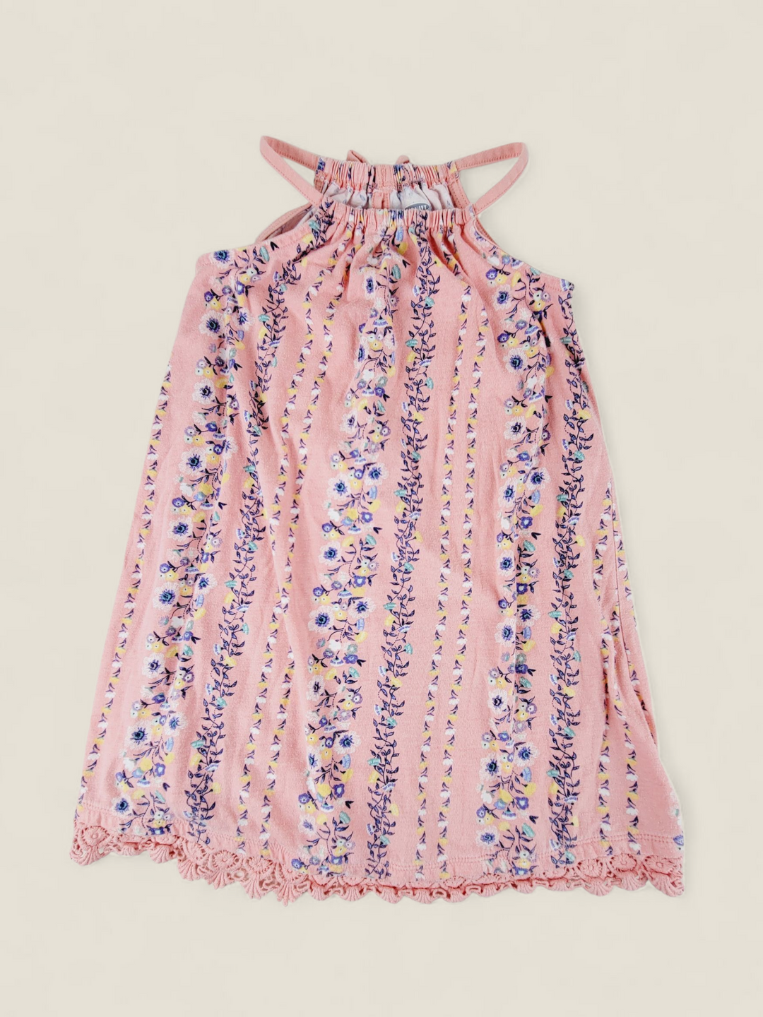 OLD NAVY PINK FLORAL DRESS GIRLS 5Y PRE-LOVED