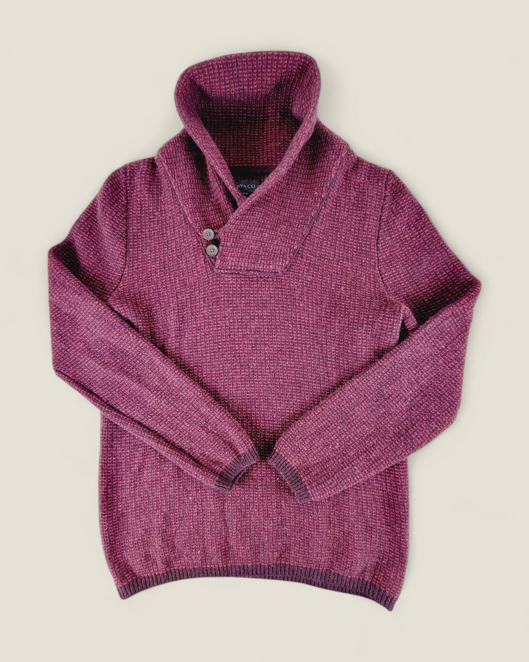 RW & CO BURGUNDY SWEATER LADIES MEDIUM PRE-LOVED