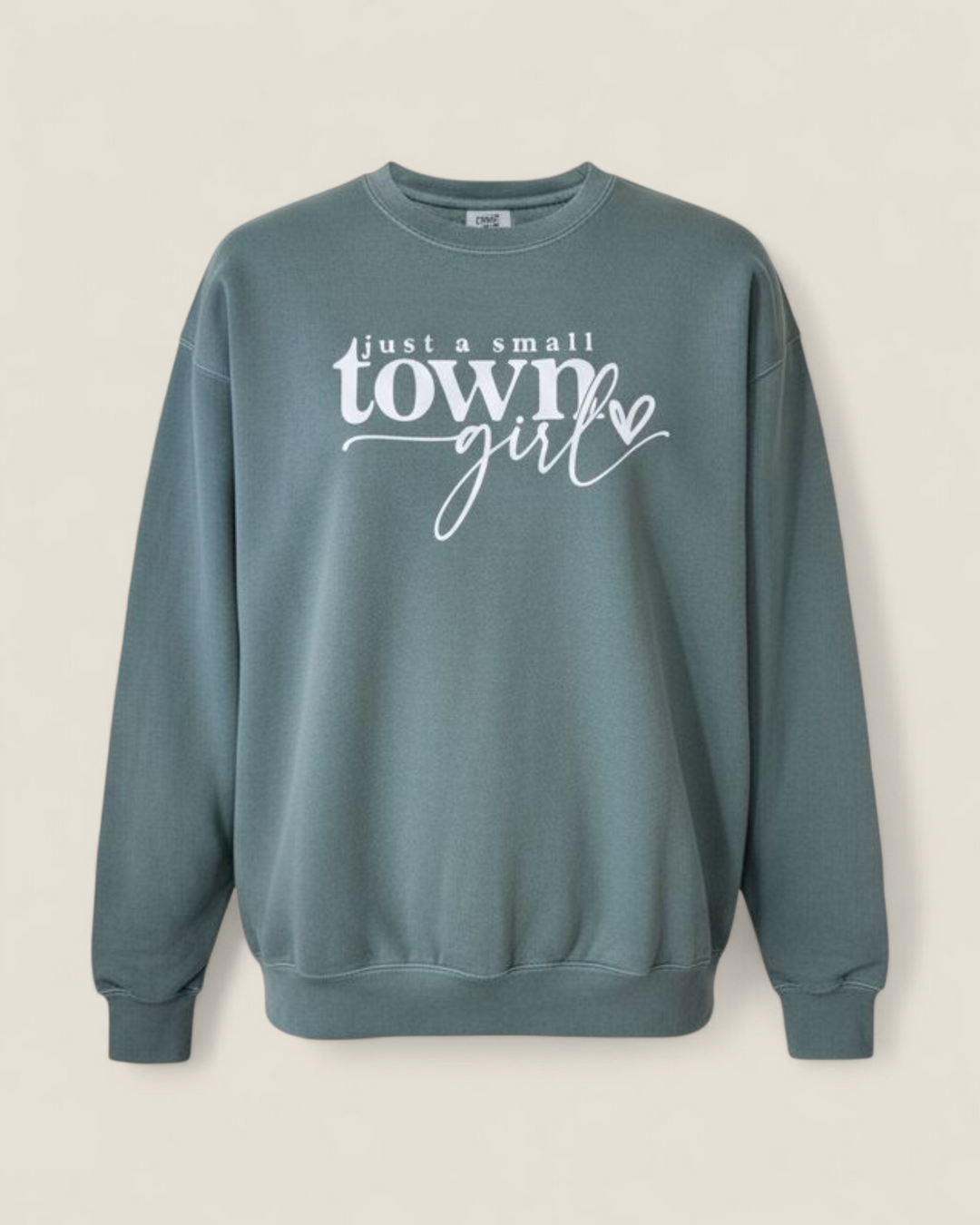 June & Co Designs, Just A Small Town Girl Crewneck Sage